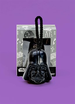 <ul>    <li>I am your lather!</li>    <li>Darth Vader soap on a rope</li>    <li>Black cedarwood fragrance</li>    <li>Novelty gift for a Star Wars fan</li></ul><p>Come over to the clean side with this iconic Darth Vader shaped soap. Despite its dark appearance, rest assured it&rsquo;ll leave you feeling fresh, smelling good and ready to battle the empire. The attached rope makes it easy to hang in the shower and use even when speeding through the galaxy. This is the perfect stocking filler for a Star Wars fan because even in space, you still need self care!</p><p>For adult use only. This is not a toy. Avoid contact with the eyes. Should this occur rinse well with clean, warm water. For external use only.</p>